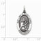 Sterling Silver Antiqued Our Lady Of Mount Carmel Medal (31X16MM)