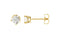 Charles and Clovard 14k Yellow Gold Antique Square Moissanite Solitaire Earrings