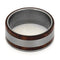 Honduran Rosewood 9mm Matte Titanium Comfort-Fit Wedding Ring