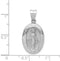 Rhodium-Plated 14k White Gold Miraculous Medal Pendant (21X13MM)