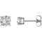 Charles & Colvard Forever One Moissanite Solitaire Earrings, Rhodium-Plated 14k White Gold (7MM)