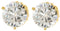 4 Cttw Charles and Clovard 14k Yellow Gold Moissanite Solitaire Earrings