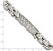 Men's Brushed and Polished Stainless Steel Weaved Pattern ID Bracelet, 8.5 Inches