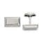 Stainless Steel Polished Textured Rectangle Cuff Links, 22.98MMX15.9MM