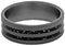 Black Stardust Meteorite, Sandblasted Titanium 6mm Comfort-Fit Band, Size 8.75