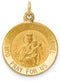 14k Yellow Gold Our Lady of Mount Carmel Medal Charm (20X15MM)