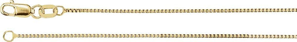 .75mm 14k Yellow Gold Box Chain Bracelet, 7"