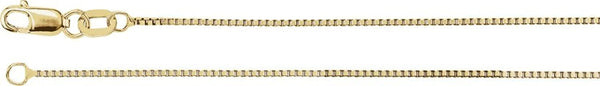 .75mm 14k Yellow Gold Box Chain, 24"