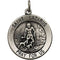 Sterling Silver Round St. Lazarus Medal (18.5MM)