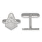 Rhodium-Plated Sterling Silver Purdue Cuff Links, 17X12MM