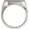 Men's Brushed Finish Signet Ring, Rhodium-Plated 14k White Gold (20X18MM)