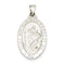 Rhodium-Plated 14k White Gold St. Christopher Medal Pendant (29X18MM)