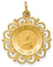 14k Yellow Gold Our Lady of The Assumption Medal Pendant (23x19MM)