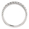 Rope Trim and Flat Granulated Bead Twin Stacking Ring, Rhodium-Plated 14k White Gold, Size 6