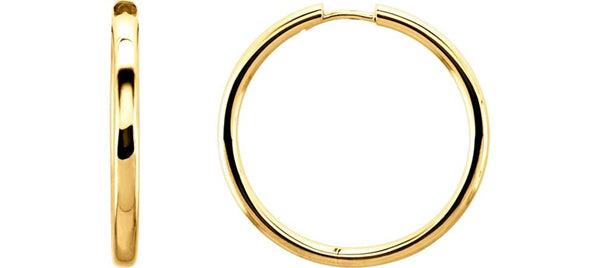 Hoop Earrings, 14k Yellow Gold (24mm)