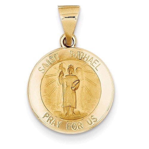 14k Yellow Gold St. Raphael Medal Pendant(18X16MM)