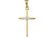 Diamond Cross 14k White and Yellow Gold Pendant (.005 Ct, G-H Color, SI1 Clarity)