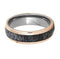 Deer Antler, 14k Rose Gold 7mm Titanium Comfort-Fit Ring