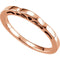 Cut-Out Paisley 3mm Stackable 14k Rose Gold Ring, Size 6