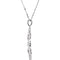 Rhodium Plate Sterling Silver 'Triumphant' Quatrefoil Cross CZ Necklace, 18"