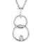 14k White Gold .04 Cttw. Diamond Necklace, 18"