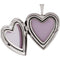 Satin-Brush Heart with Cross and Dove Sterling Silver Locket (21.60X19.60 MM)