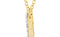 Diamond Double Sideways Cross Rhodium-Plated 14k Yellow Gold Necklace, 18" (.20 Ctw, HIJ Color, I3 Clarity)