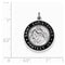 Rhodium-Plated Sterling Silver Enameled St. Christopher Medal Charm Pendant (26X20 MM)