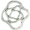 15-Stone Diamond Organic Flower Sterling Silver Pendant (1/5 Ctw)