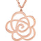 14k Rose Gold Flower Necklace, 18"