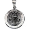 14k White Gold Hollow Holy Communion Medal (18.5 MM)