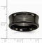 Black Titanium Concave 9mm Wedding Band, Size 11.5