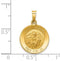 14k Yellow Gold Satin St. Michael Medal Pendant (17X15 MM)