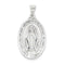 Rhodium-Plated 14k White Gold Miraculous Medal Pendant (29X18MM)