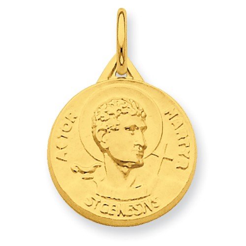 24k Gold-Plated Sterling Silver St. Genesius Medal