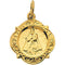 14k Yellow Gold Caridad del Cobre Medal (12.14x12.09 MM)