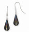 Radiance Collection Black Ti and Rainbow Anodized Titanium White Sapphire Earrings