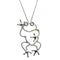 Hammered Finish Frog Pendant Necklace, Sterling Silver, 12k Green and Rose Gold Black Hills Gold Motif, 18"