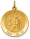 14k Yellow Gold St. Luke Medal Pendant (27X19MM)