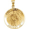 14k Yellow Gold Round Hollow St. Florian Medal (18.25 MM)