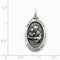 Sterling Silver Antiqued Saint Joseph Medal (35X18 MM)