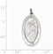 Rhodium-Plated Sterling Sliver St. Christopher Medal (35X17MM)