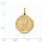 14k Yellow Gold Papa Francesco Medal Pendant