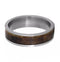 Walnut Wood, Aspen Wood 6mm Comfort-Fit Brushed Titanium Band