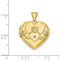 14k Yellow Gold Claddagh Diamond Heart Locket