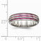 Edward Mirell Titanium Triple Groove Pink Anodized 6mm Wedding Band