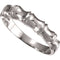 Women's Rhodium-Plated 14k White Gold Bamboo Design 5mm Band, Size 4.5