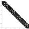 Men's Brushed Stainless Steel, Black IP with CZ Bracelet, 8.25 Inches