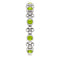 Genuine Peridot Beaded Ring, Rhodium-Plated Sterling Silver