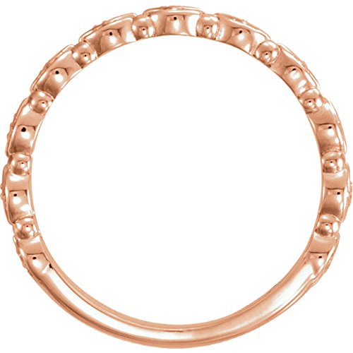 Diamond Stacking Ring, 14k Rose Gold (.11 Ctw, G-H Color, I1 Clarity), Size 6
